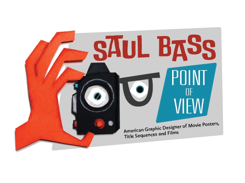 Cut paper hand holding a camera Saul Bass Infographic