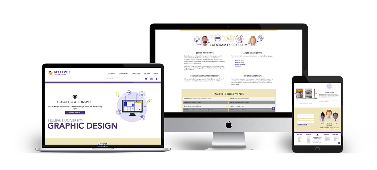 laptop, desktop and mobile device preview of the webpage design