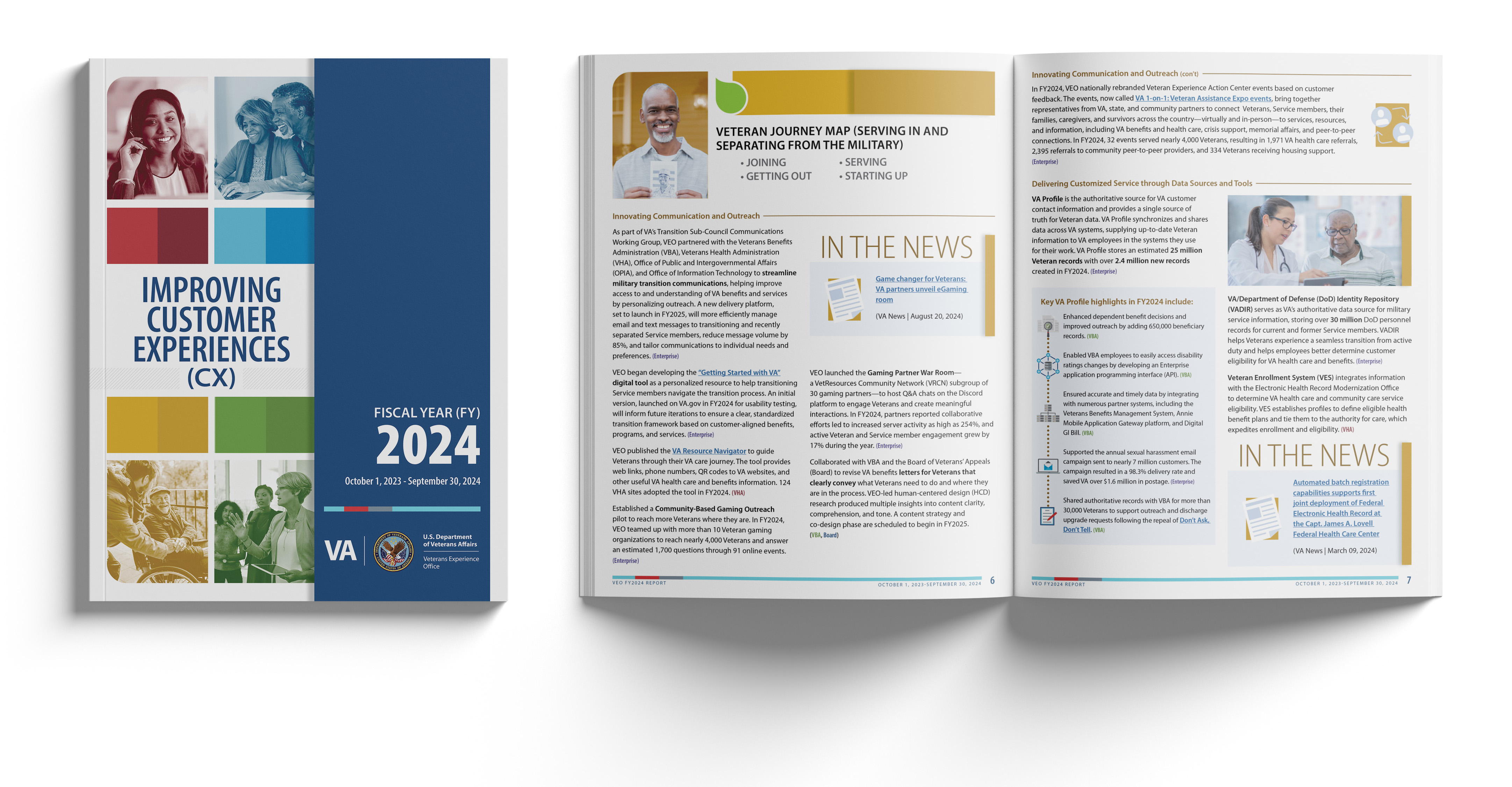 VEO FY24 end of year report cover and inside pages