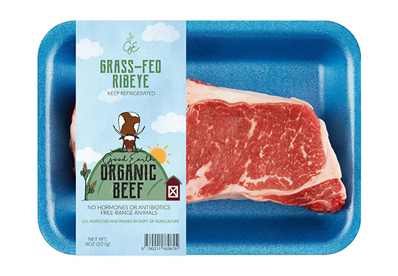 package of meat with good earth label